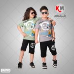 تیشرت شلوارک طرح خرس نقاش