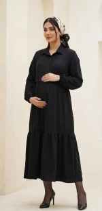 پیراهن بارداری و شیردهی اطلس - تصویر 2