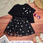 کراپ دامن دخترانه طرح بابونه - تصویر 7