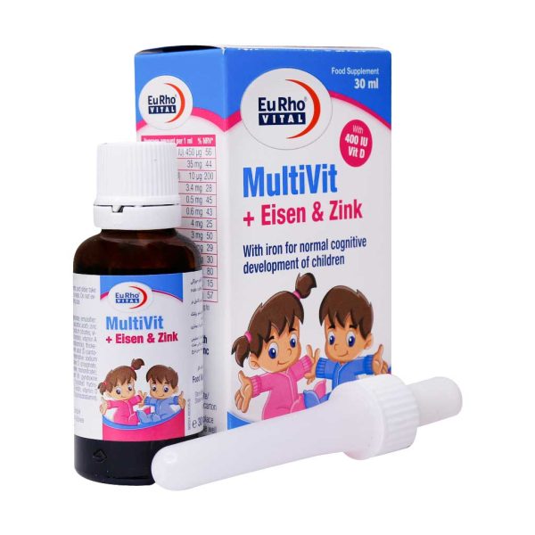 قطره مولتی ویت پلاس ایزن و زینک یوروویتال (30 میلی لیتر)