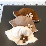 کلاه دخترانه بچه گانه گرد طرح flower - تصویر 9