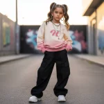 بلوز دخترانه وارداتی بچگانه مدل پاستیل صورتی(3-10سال) - تصویر 3