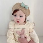 کلاه بافت بچه گانه فرانسوی طرح پاپیون - تصویر 7