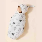 ست دورپیچ و کلاه نوزادی برند Mom's Care - تصویر 7