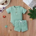 ست بادی و شلوارک نوزادی کبریتی رنگین کمان - تصویر 5