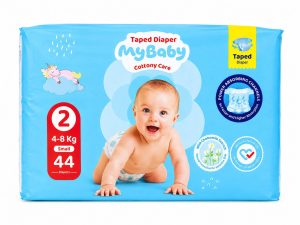 پوشک مای بیبی چسبی سایز 2 کانال دار (44 عددی) My baby