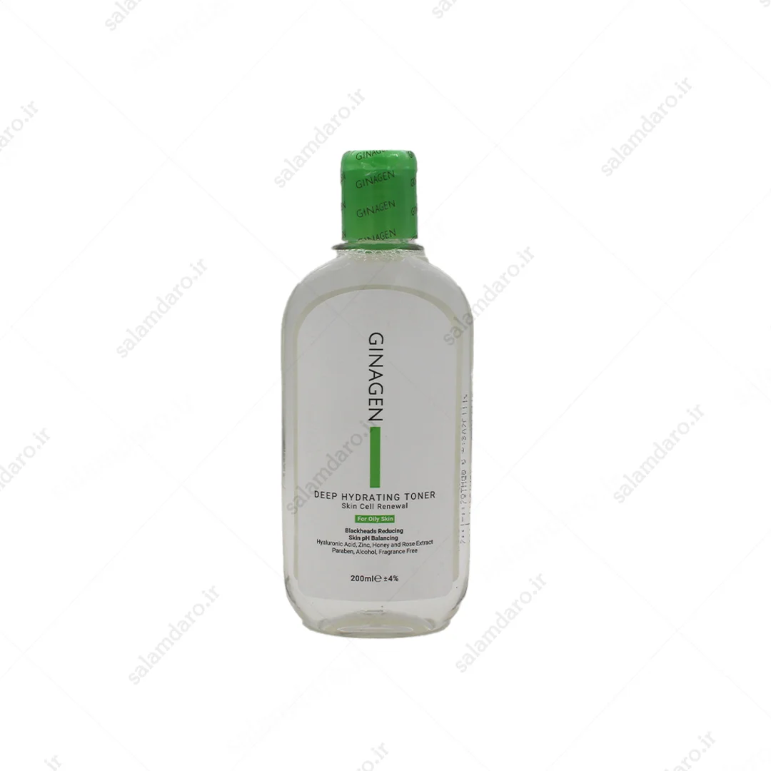 ginagen-deep-hya-1.webp تونر رطوبت رسان عمیق ژیناژن مناسب پوست چرب (200 میل) - تصویر 1