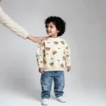 بلوز دورس بچگانه وارداتی مدل تدی رنگ شیری(1-6سال)