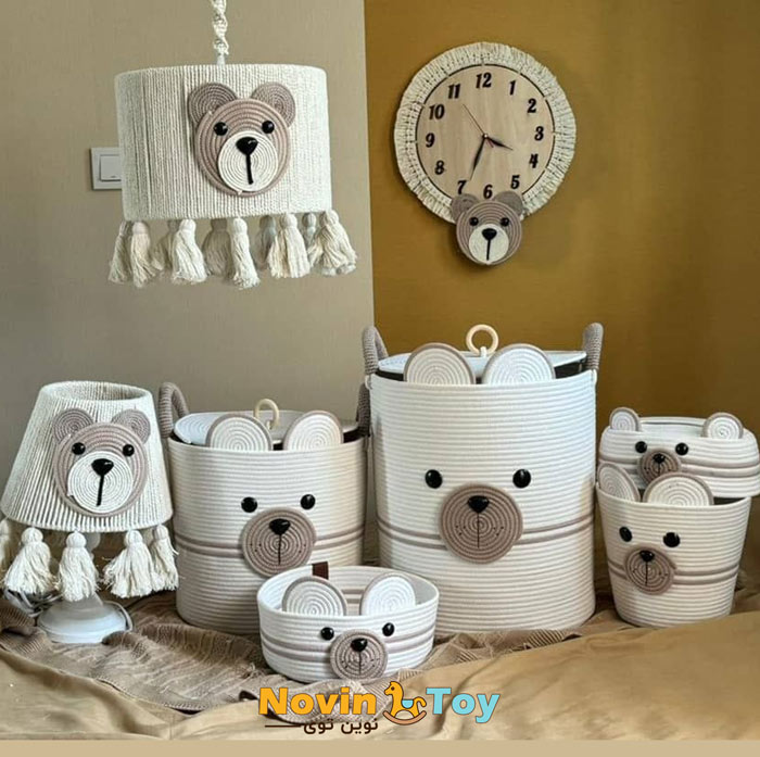 set-4-1.jpg باکس ارتفاع 30 درب دار اتاق کودک مکرومه طرح خرس - تصویر 1