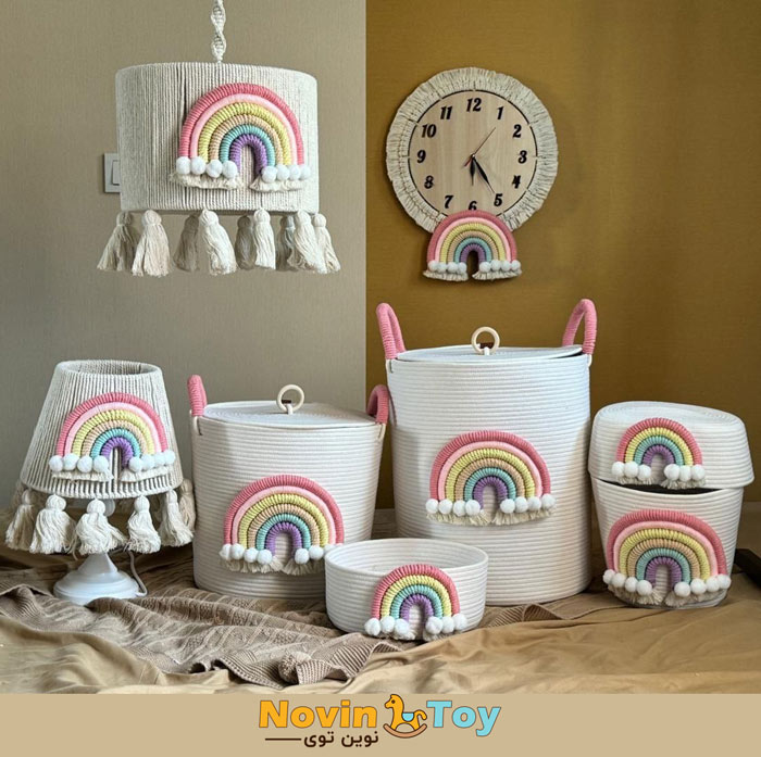 set-8-1.jpg باکس ارتفاع 30 درب دار اتاق کودک مکرومه طرح رنگین کمان - تصویر 1