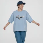 تیشرت زنانه لانگ طرح پاندالاین سایز فری (پنبه ضمانتی) در 7 رنگ - تصویر 7
