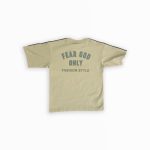 تیشرت بچگانه طرح Fear گندمی سایز 50,55,70 - تصویر 2