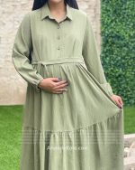 پیراهن بارداری و شیردهی اطلس - تصویر 7