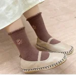 جوراب بچگانه دخترانه ضد لغزش نیم ساق اسپرت طرح چری بر (مناسب 1 تا 12 سال) - تصویر 5