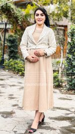 کت سارافون بارداری نیلگون - تصویر 2