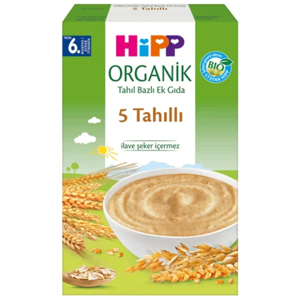 سرلاک ارگانیک ۵ غله بدون شیر هیپ (HIPP) 200گرم